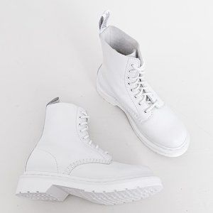 Dr. Martens | Shoes | Dr Martens 46 Pascal Mono White Virginia Boot |  Poshmark